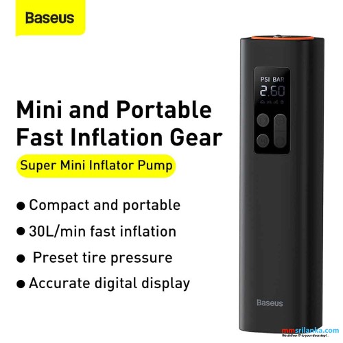 Baseus Super Mini Inflator Pump Black 